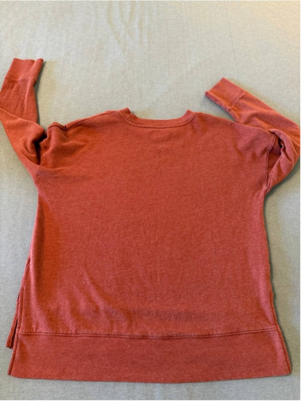 Time and Tru Women's Soft Pullover sweatshirt Size M Rust - Picture 3 of 6